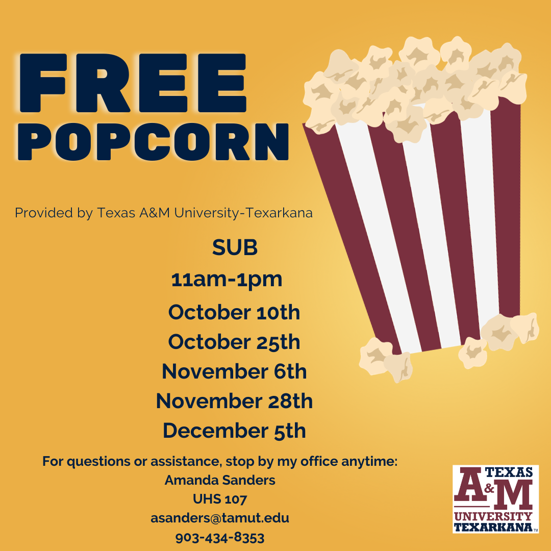 Free Popcorn Northeast Texas Community College